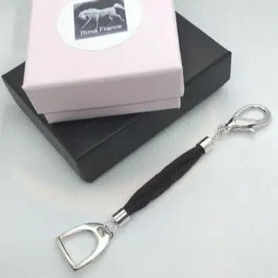 Bijou de sac en crin de cheval "Étrier"