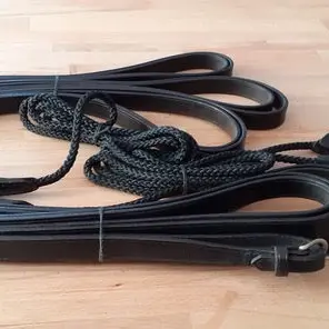 Driving reins for dressage surcingle