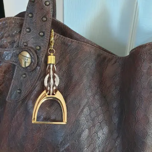 “Large stirrup” horse hair bag charm