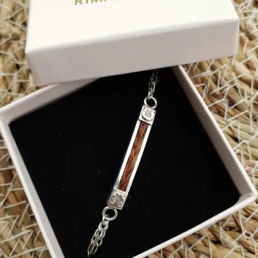 Silver horseshoe bracelet