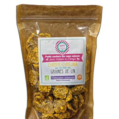 Linseed Carrot and Turmeric crackers
