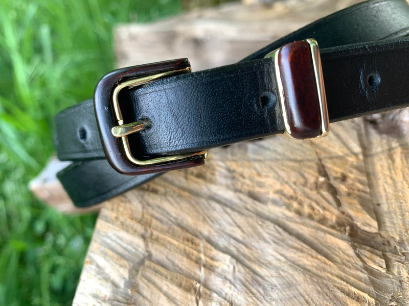 Ceinture Boucle laiton et bois d'ébène "L'impétueuse"