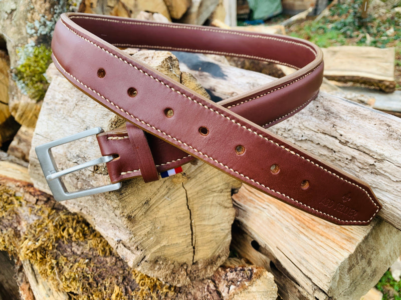 Ceinture doublée bombée surpiquée « Philippe »