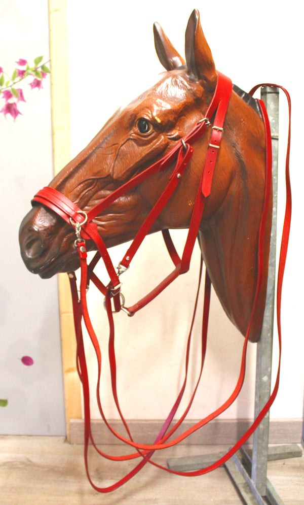Pack comprising 3-in-1 bridle + Crupper + Hunting breastplate