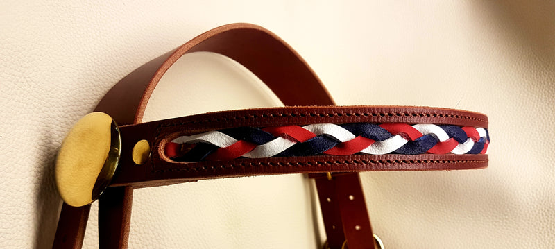Frenchy snaffle bridle for draught horses