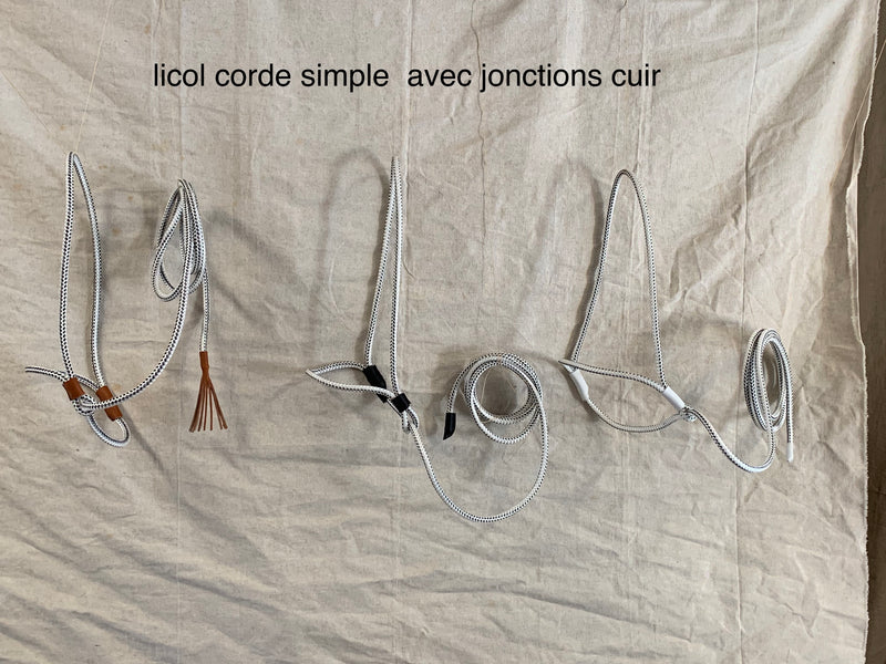 Licol en corde et accessoire en corde