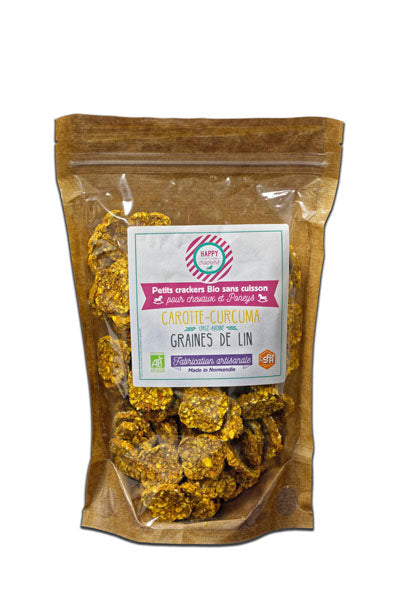 Linseed Carrot and Turmeric crackers