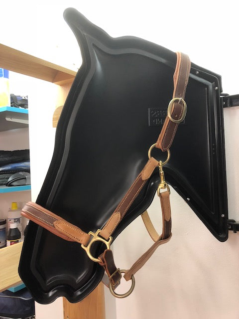 Two-tone leather halter