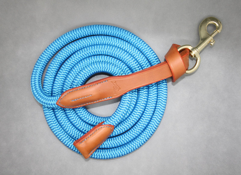 Leather and rope lead rope