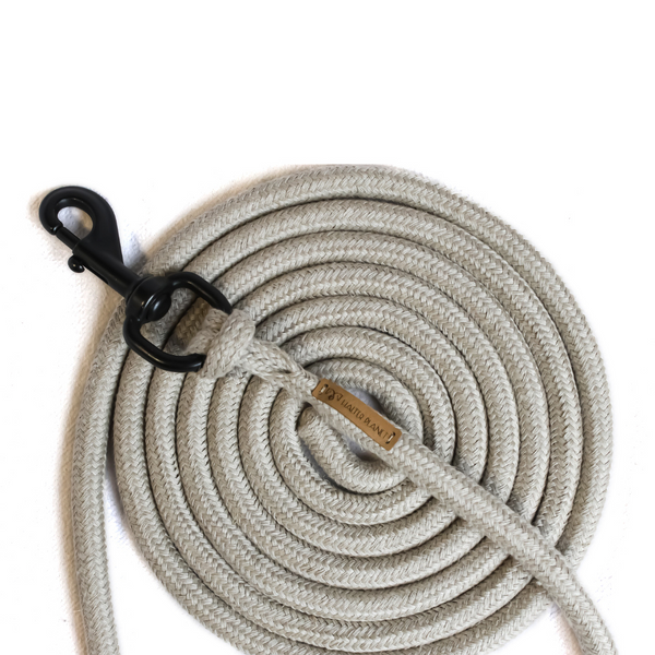 Round natural hemp lead rope
