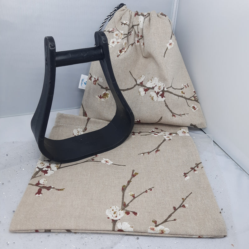 Cherry tree stirrup bags/covers