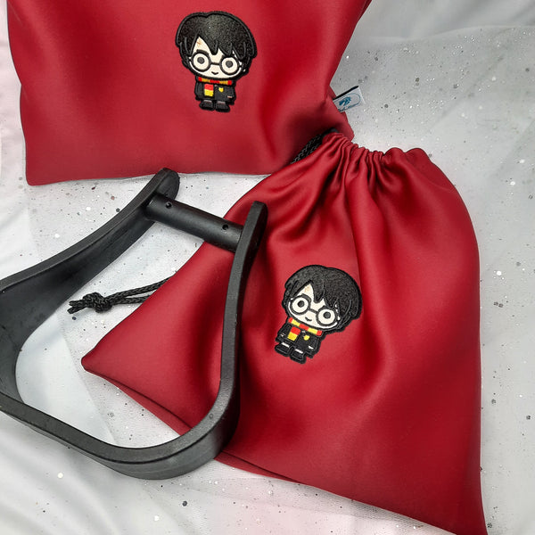 Red Harry Potter stirrup bags/covers