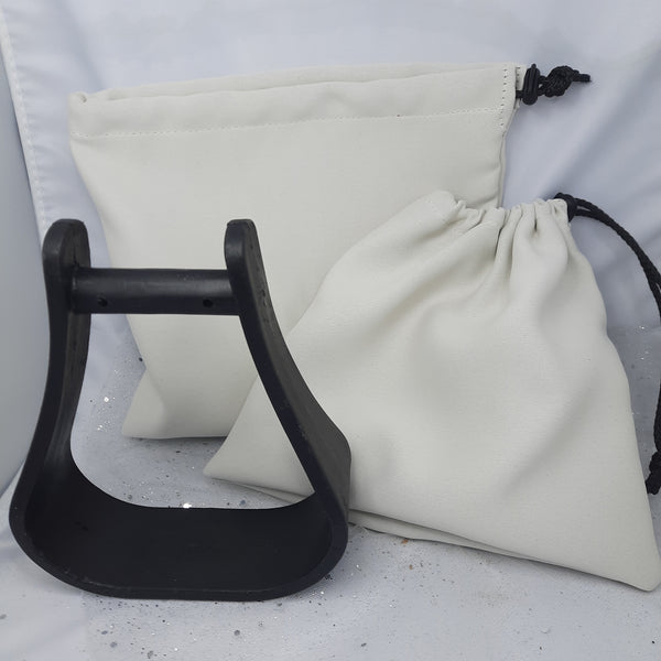 Plain cream stirrup bags/covers