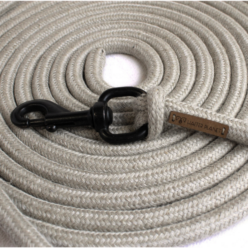 Round natural hemp lead rope