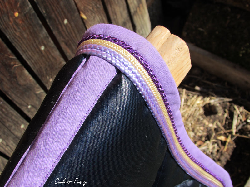 Mauve dressage saddle pad