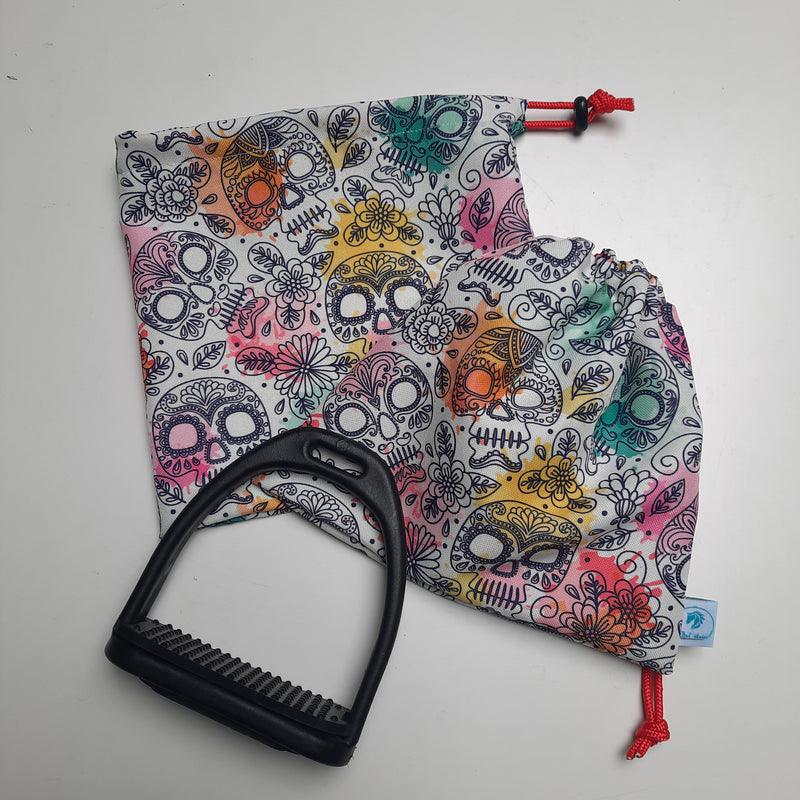Waterproof Mexican skull stirrup bags/covers