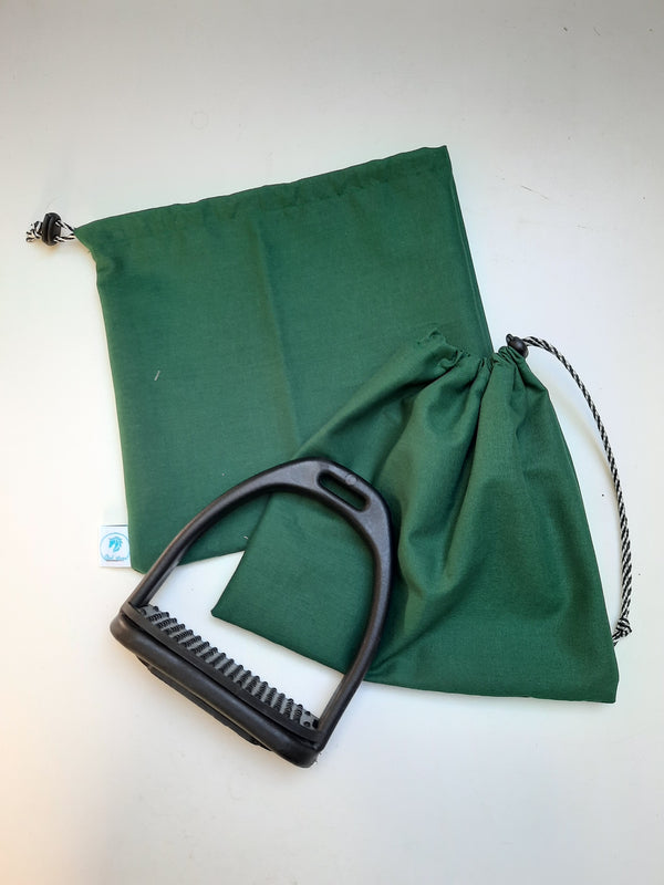 Pine green stirrup bags/covers